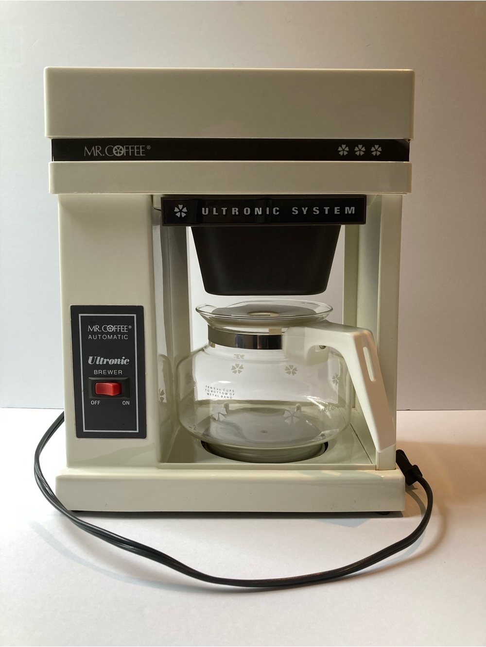 VTG 1980s Mr. Coffee ULTRONIC Automatic Coffee Maker 10 Cup Movie Prop WORKS!